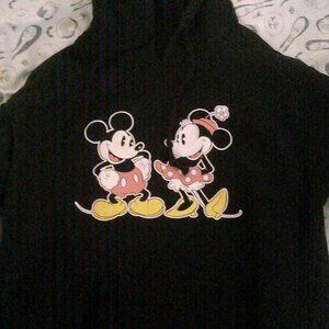 Mickey & Minnie Mouse Medium Womens Hoodie-Fair Condition